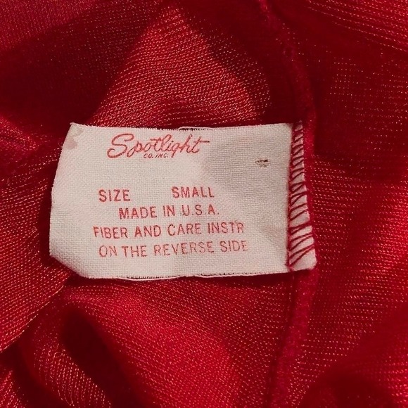 Vintage Red Satin Lace Nightgown Sheer Mesh Back Slip Dress Glam Maximalist - Picture 6 of 7